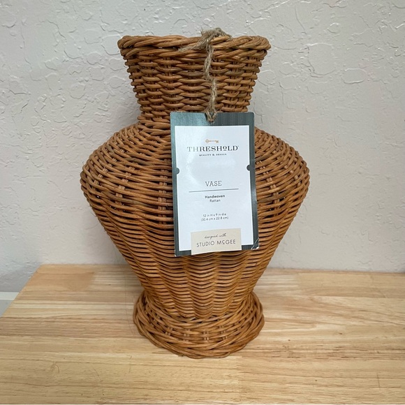 Threshold Accents Threshold X Studio Mcgee Light Woven Rattan Vase